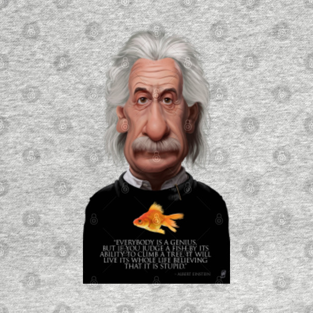 Albert Einstein (Fish Quote) - Albert Einstein - Crewneck Sweatshirt